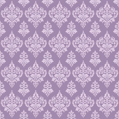 Background decoration, seamless pattern. Purple background texture. Graphic floral pattern. Vintage template for wallpaper design. Vector illustration