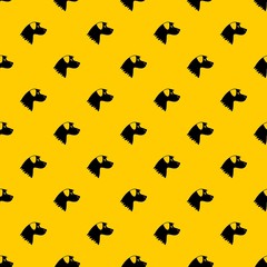 Dog pattern seamless vector repeat geometric yellow for any design