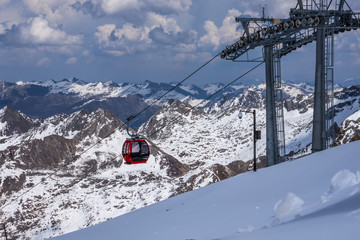 Beautiful landscape snow mountain view of Dagu Glacier National park ,Chengdu, China