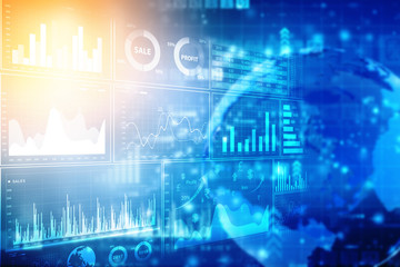Stock market chart. Business graph background, Financial Background