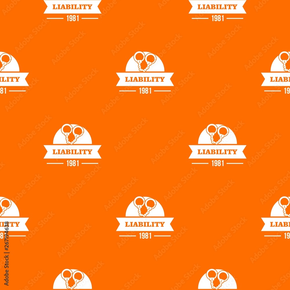 Poster liability pattern vector orange for any web design best