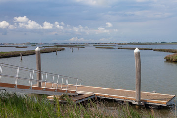delta of the river po emilia romagna and veneto north italy