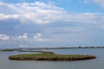 delta of the river po emilia romagna and veneto north italy