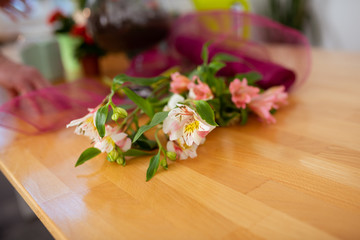 Selective focus of a beautiful blooming flower