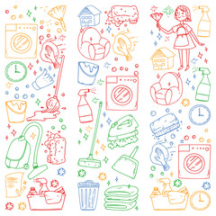 cleaning services company colorful vector pattern