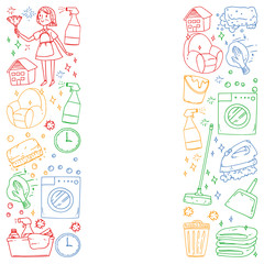 cleaning services company colorful vector pattern