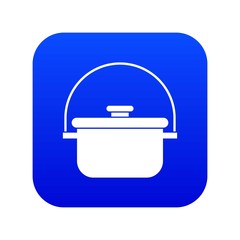 Cooking cauldron icon digital blue for any design isolated on white vector illustration