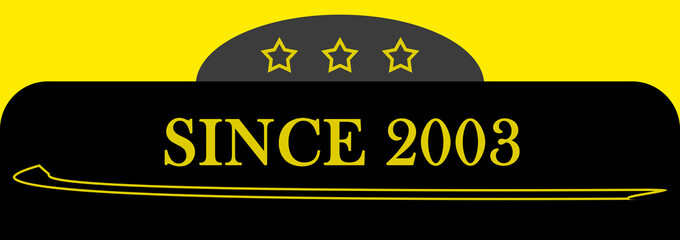 Fototapeta premium Since 2003 sign logo emblem symbol