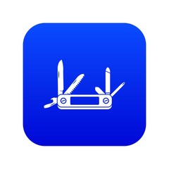 Pocket flashlight icon digital blue for any design isolated on white vector illustration