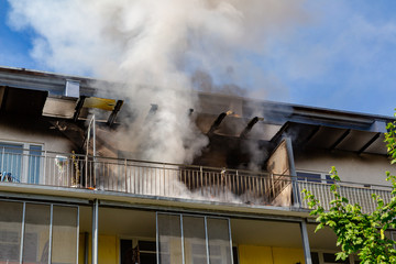 Berlin, Land Berlin, 08.06.2018 ein Wohnungsbrand in einem Hochhaus (redaktionell)	