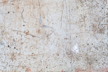 Old Weathered White Painted Cracked Wall Texture 