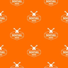 Social protest molotov cocktail pattern vector orange for any web design best