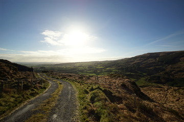 Ireland hill road sunny