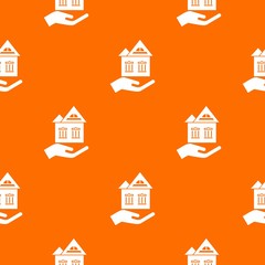 Home protection pattern vector orange for any web design best