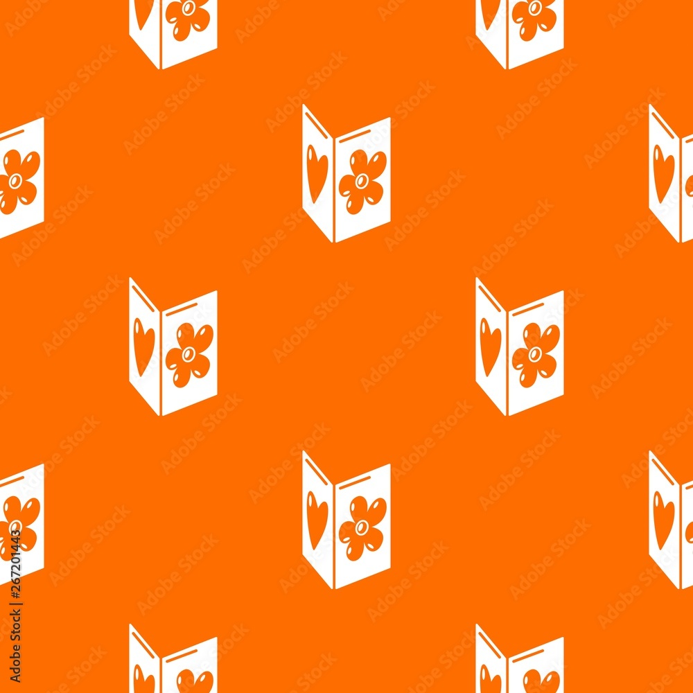 Poster postcard pattern vector orange for any web design best