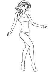 Elegant girl in underwear