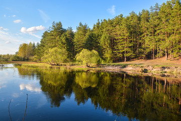 Spring river in the national Park "Meshersky", Ryazan region.
