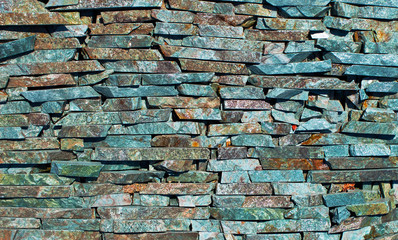 Wall of neatly laid out marble brick, background