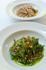 testaroli al pesto