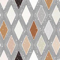 Diamant Raute Fliesen nahtlose Muster, Pastellfarben Vektor geometrischen Hintergrund. Abstrakte Linien und Elemente.
