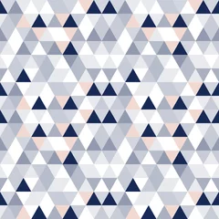  Driehoekenpatroon in retro kleuren. Abstract vector geometrische herhalen achtergrond. © dinadankersdesign