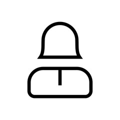 female patient icon design. line art medical healthcare vector illustration