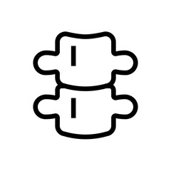 backbone icon design back skeleton symbol. line art medical healthcare vector illustration