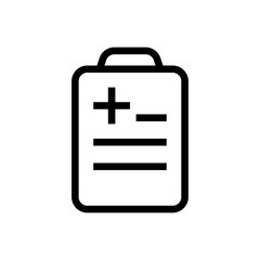 diagnostic information list icon design.line art medical healthcare vector illustration