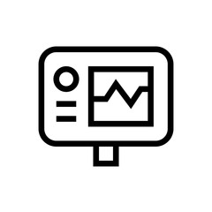 Electrocardiography icon design heart bite monitor icon design. line art medical healthcare vector illustration