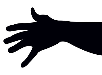 a hand silhouette vector