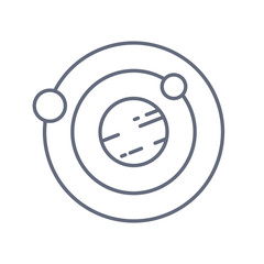 Solar system logo made in trendy line stile vector. Space series. Line icons on white background.