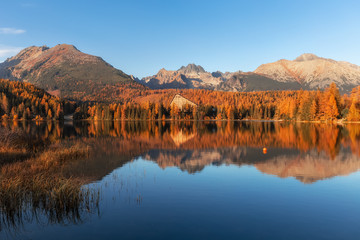 Strba Lake in indian summer - High Tatras - Slovakia