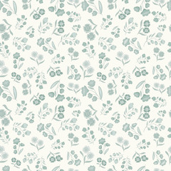 Little flowers vector pattern, seamless vector pattern delicate and clean