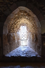 Gothic Arch Window Interior Portrait, Ajloun Castle, Jordan