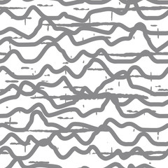 Abstract wavy line pattern, seamless vector geometric background.