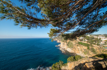 The beautiful village of Tossa de Mar on the Costa Brava