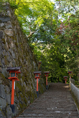 観光地　鞍馬山景色