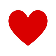 Red heart icon on a white background - Illustration