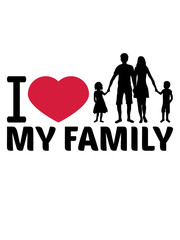 I love my family vatertag 2 kinder geschwister tochter vater dad papa verliebt sohn mutter muttertag mama und junge muttertag kind mom familie schwester bruder paar liebe clipart silhouette