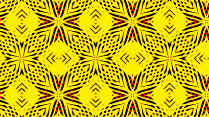 Ornate geometric pattern and artfully abstract multicolored background