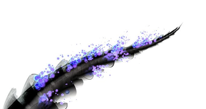  Hair nutrition process. 3d animation. Restorative effect of shampoo, rinse, serum or other hair care products. Drops leak under cuticles and restore damaged hair from the inside. 