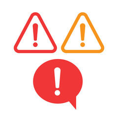 Warning Icon Vector. The attention icon. Danger symbol. Alert icon