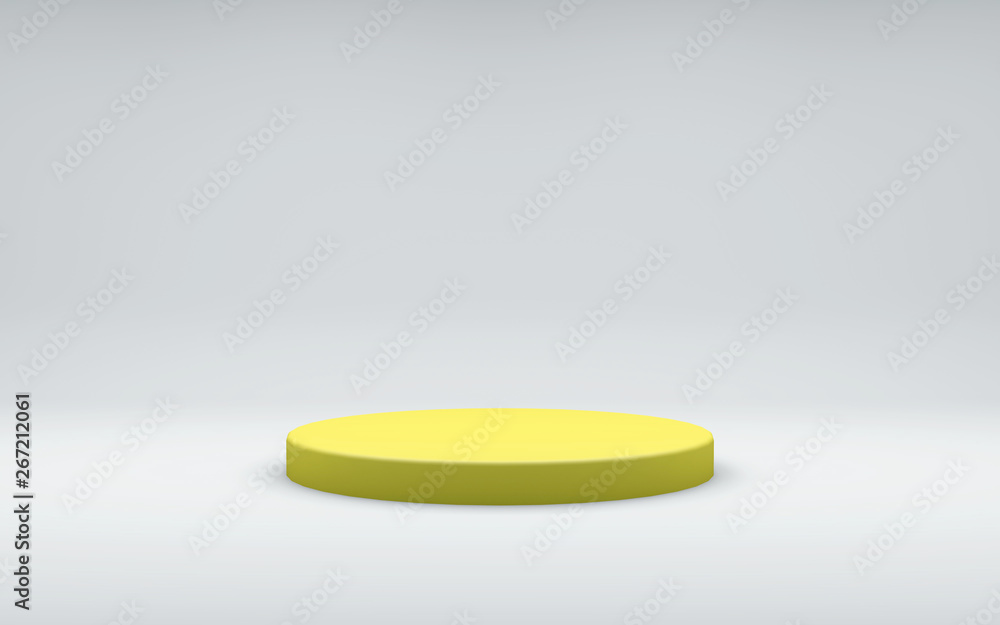 Poster minimalistic showcase with empty space. design for product presentation in trendy, modern style. 3d 