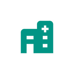 Fototapeta premium modern hospital icon design. medical healthcare vector illustration