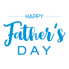 Happy Father's Day lettering on white background.