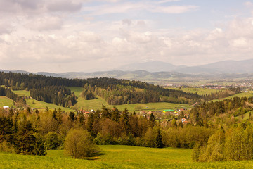 View from Gorce near Rabka Zdroj (Poland)