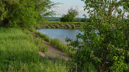 Fototapeta na wymiar beautiful landscape near the lake