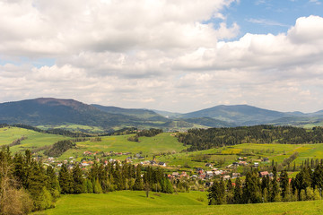 View from Gorce near Rabka Zdroj (Poland) - obrazy, fototapety, plakaty