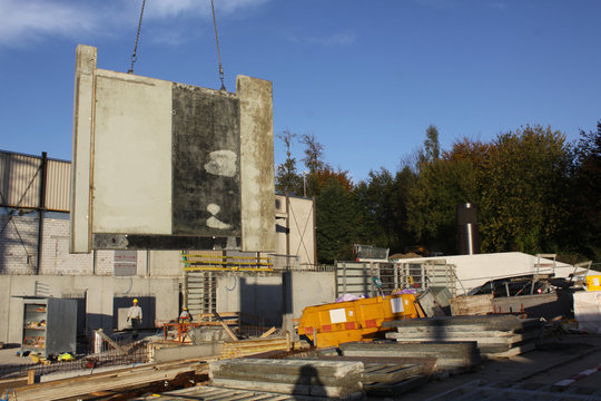Baustelle in der Schweiz in Sursee