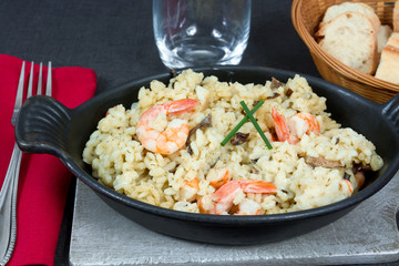 risotto crevette champignon 